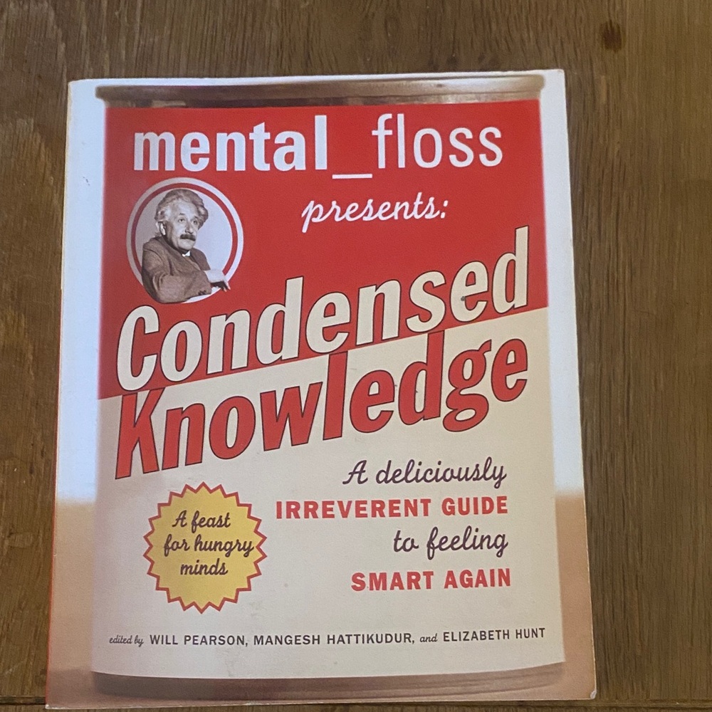 3/$15.  Condensed Knowledge Book - Red and White 327 pages.